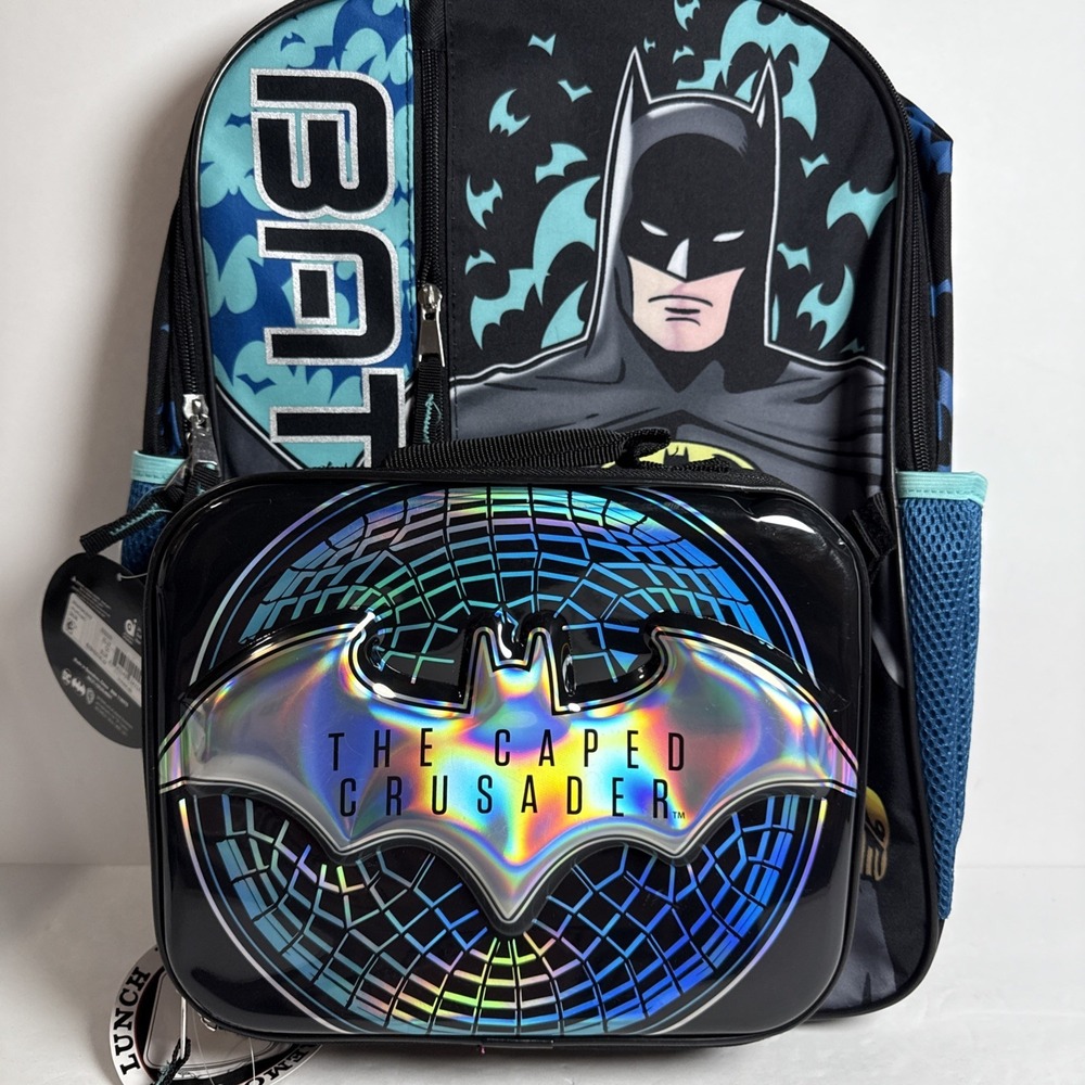 ACCESSORY INNOVATIONS Batman 5-PK Backpack & Lunch Bag Blue (New)